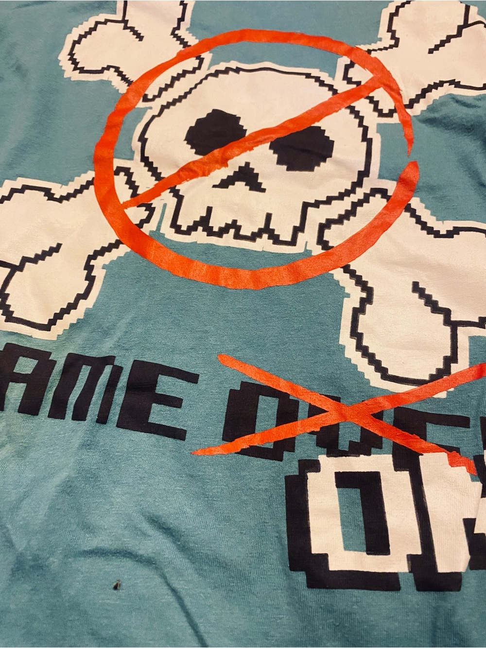 Batman Kids Long Sleeve Tee in Teal and Light Blue - Graphic Front - Picture 3 of 6